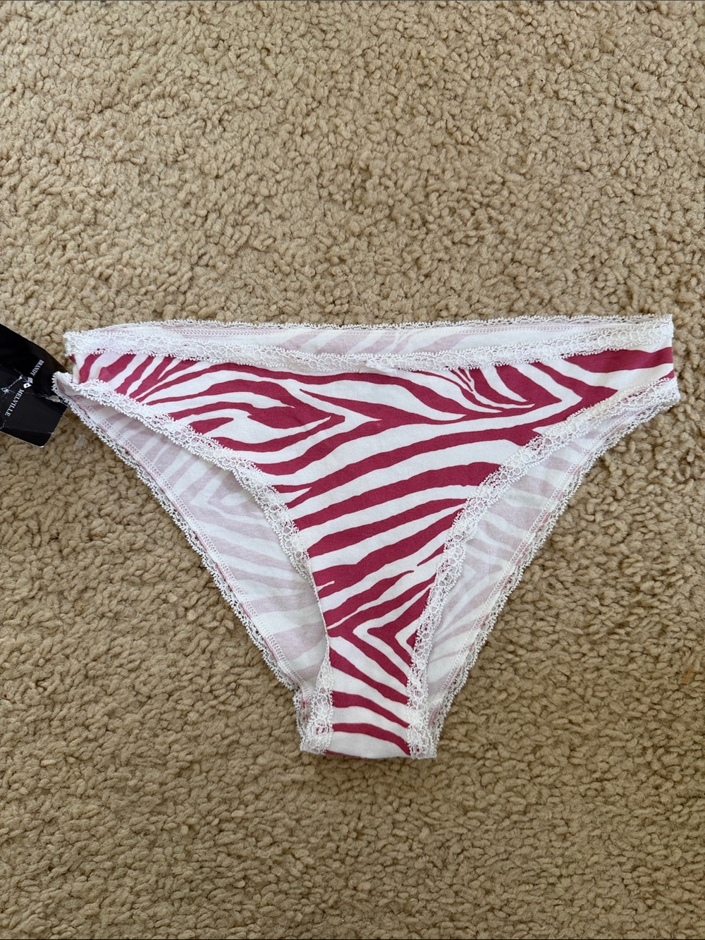 Brandy melville pink zebra lace underwear